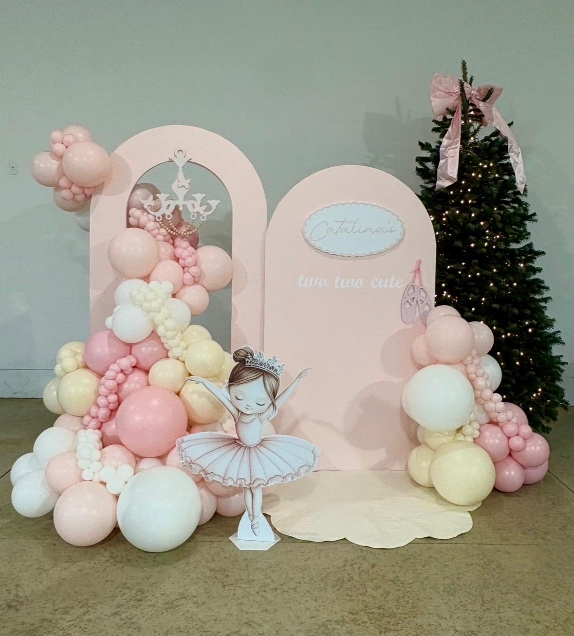 Pink ballerina Magic Hour backdrop example