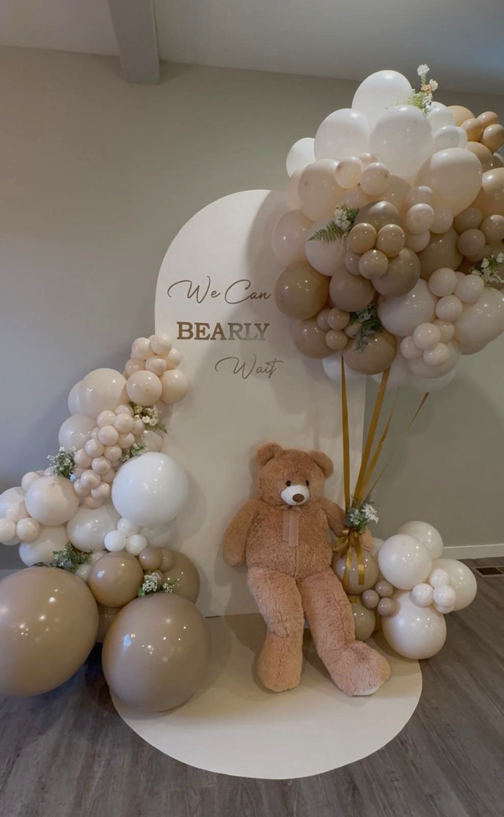 Pink We Can Bearly Wait Cloudline backdrop example