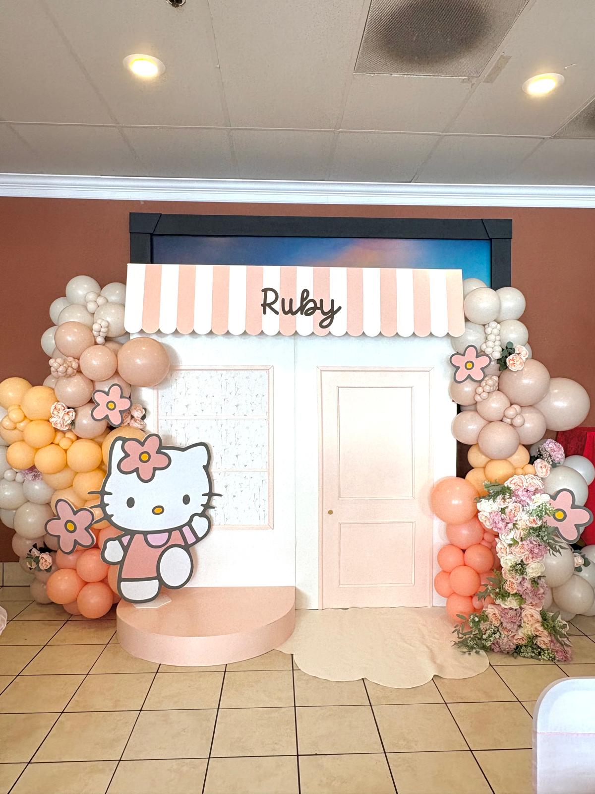 Hello Kitty Ruby Party Setup